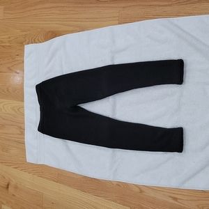 Fuzzy black leggings.